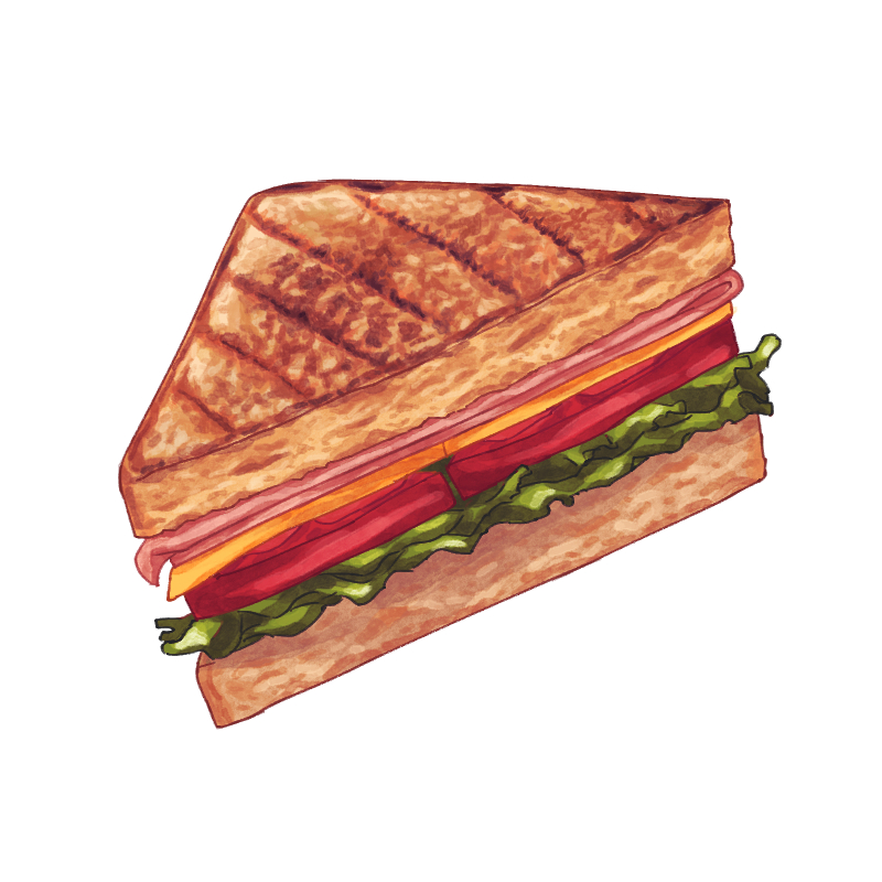 bread cheese food food_focus ham honto_pic lettuce no_humans original sandwich simple_background still_life tomato tomato_slice white_background