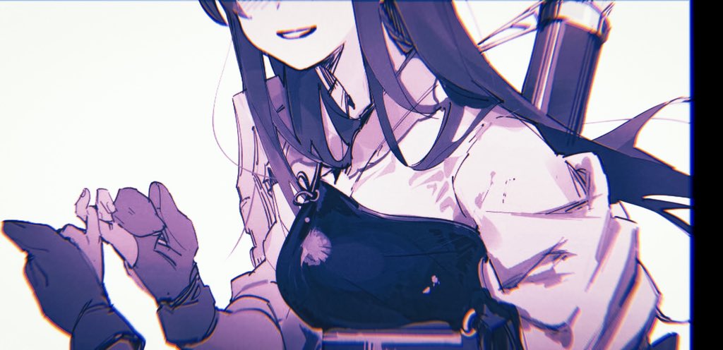 2girls akagi_(kancolle) character_request check_character gloves head_out_of_frame japanese_clothes kantai_collection long_hair multiple_girls muneate open_mouth pinky_swear simple_background smile solo_focus suiso_(owp) upper_body
