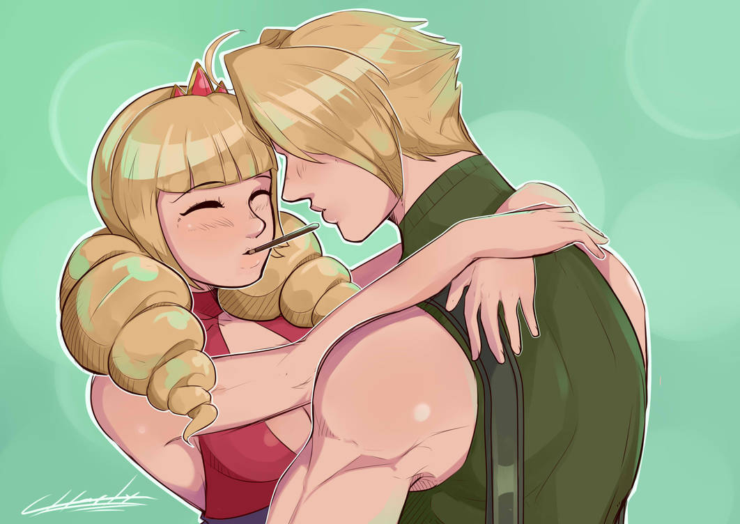 adelheid_bernstein blonde_hair charlyarts crown food food_in_mouth pocky pocky_in_mouth pocky_kiss red_crown rose_bernstein shared_food snk the_king_of_fighters the_king_of_fighters_2003 the_king_of_fighters_xi
