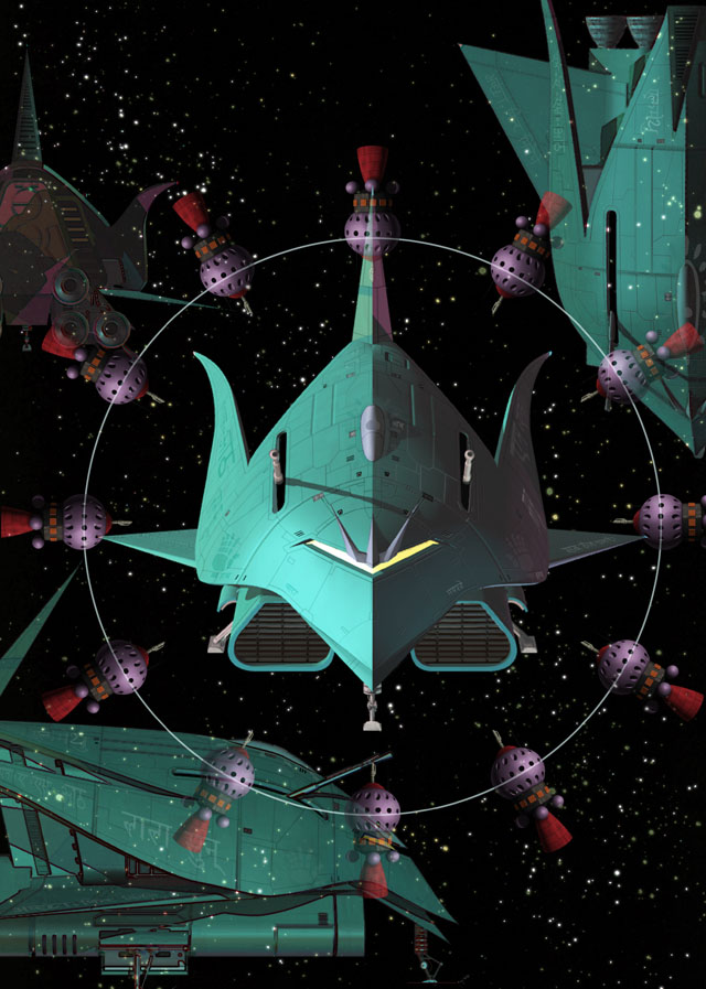bright_(artist) elmeth funnels_(gundam) gundam mecha mobile_armor mobile_suit_gundam no_humans robot space