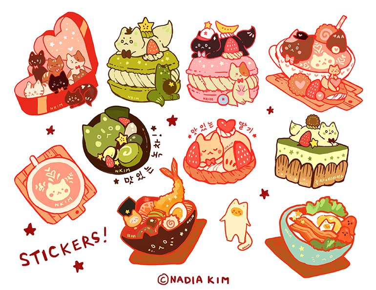 animal-themed_food animal_focus artist_name bacon bad_id bad_twitter_id bowl box cake cat chocolate commentary copyright_notice cup cutting_board english_commentary english_text food food-themed_creature food_focus hardboiled_egg heart-shaped_box in_food korean_text lettuce macaron mixed-language_text nadia_kim no_humans noodles on_food original oversized_food oversized_object ramen salad simple_background star_(symbol) tea teacup white_background