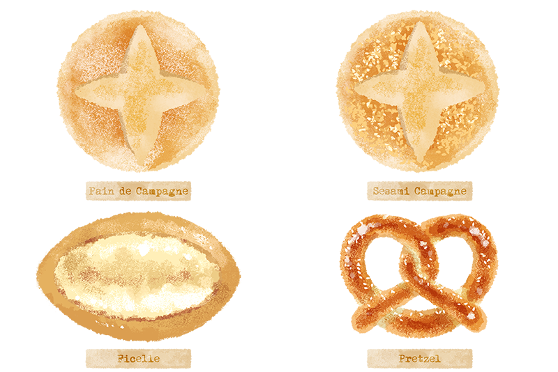 bread food food_focus food_name no_humans original pretzel sakurako_shinya sesame_seeds transparent_background