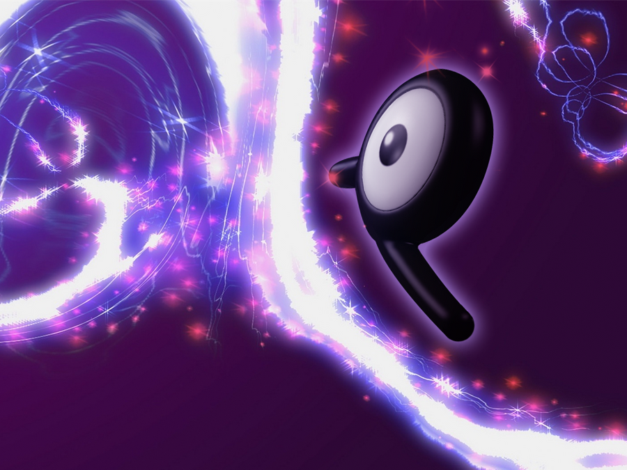 abstract_background black_eyes commentary creature english_commentary floating full_body gen_2_pokemon ilkcmp md5_mismatch nintendo no_humans pokemon pokemon_(creature) purple_background resolution_mismatch solo source_larger sparkle unown unown_p