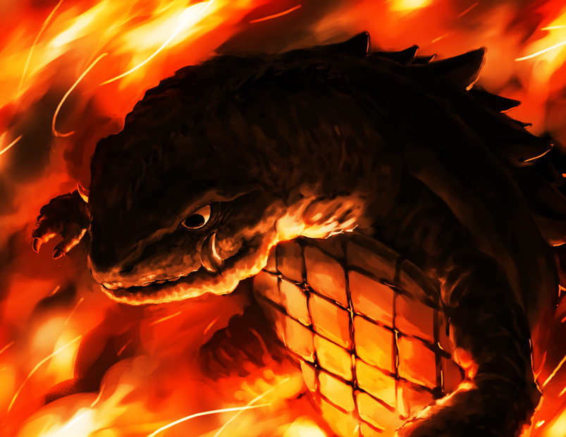 daiei_motion_picture fire gamera gamera,_the_giant_monster gamera_(series) kaiju no_humans nurikabe_(mictlan-tecuhtli) turtle tusks