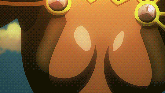 10s 1girl animated animated_gif bouncing_breasts breasts dark_skin dark-skinned_female demon_girl female_focus horns no_bra screencap shinmai_maou_no_testament solo zest