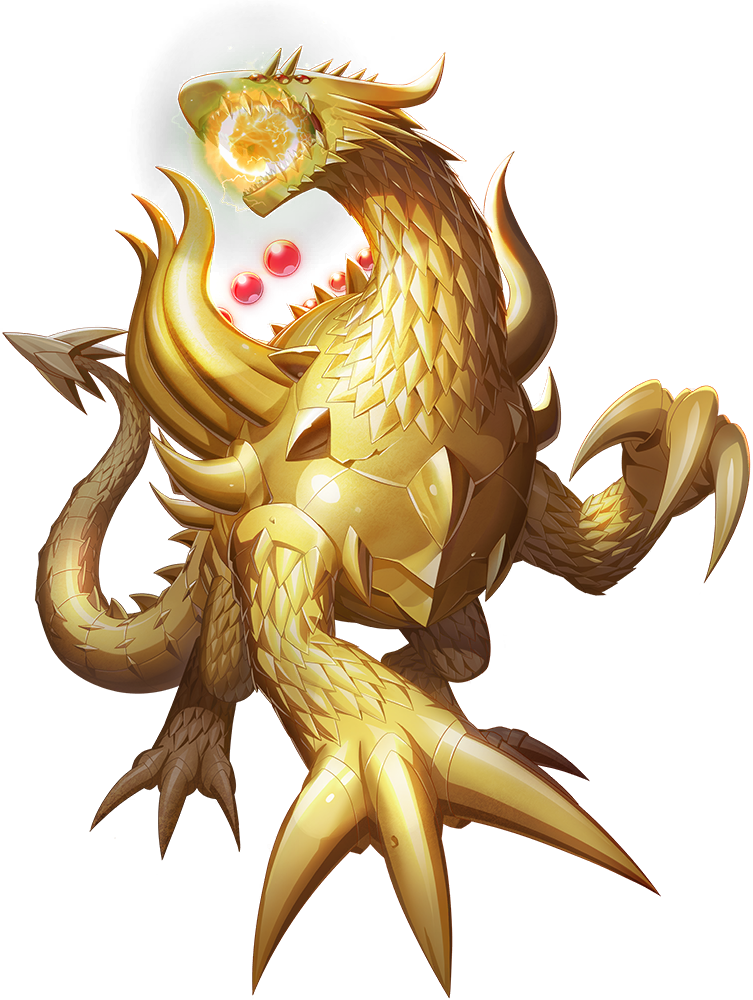digicore digimon digimon_(creature) digimon_new_century dragon energy huanglongmon official_art orb scales sharp_teeth solo teeth