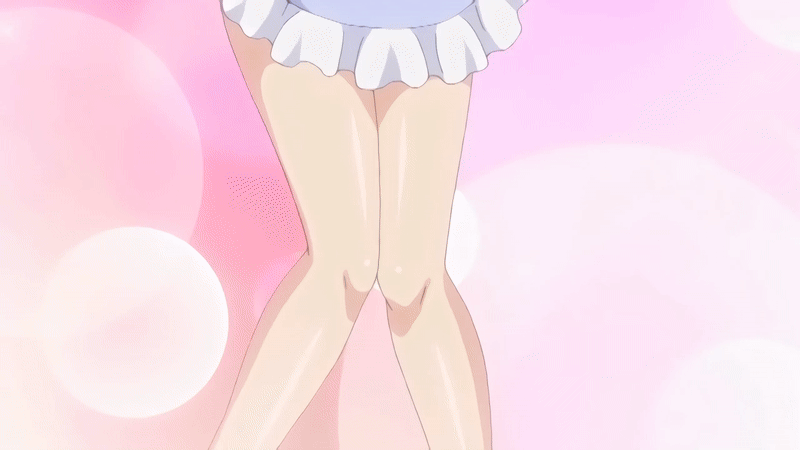 10s 1girl 2018 aged_down animated animated_gif apron asou_miyuri ass bow doki_doki_little_ooya-san drill_hair drill_ponytail frills hetero loli lowres no_panties shiny_skin smile tagme