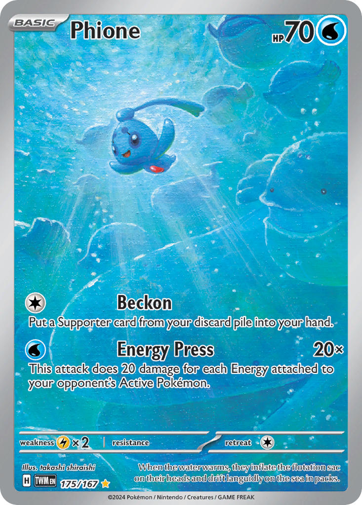 :d air_bubble artist_name bubble card_(medium) character_name company_name copyright_name copyright_notice english_text gen_3_pokemon gen_4_pokemon mythical_pokemon nintendo no_humans official_art open_mouth phione pokemon pokemon_(creature) pokemon_card pokemon_focus pokemon_tcg shiraishi_takashi smile solo_focus third-party_source trading_card underwater wailmer wailord