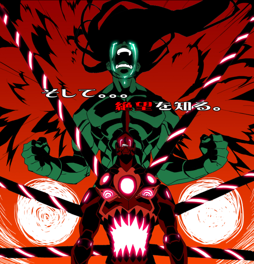00s 1boy antispiral bad_id bad_pixiv_id epic lazengann long_hair lordgenome male_focus manly_tears mazingkaizer mecha robot sharp_teeth solo tears teeth tengen_toppa_gurren_lagann tengen_toppa_gurren_lagann:_parallel_works