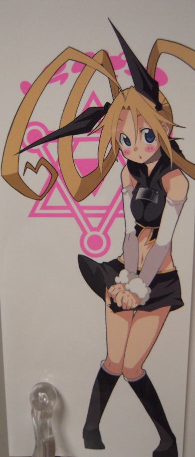 00s blonde_hair blue_eyes blush crossdressing long_hair male_focus midriff nana navel skirt solo trap tripeace