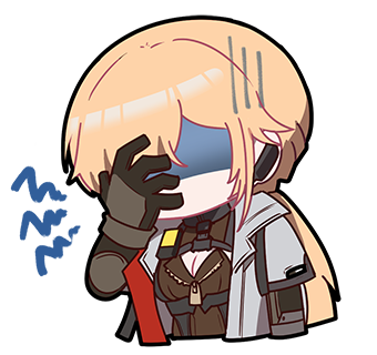 1girl black_gloves blonde_hair chibi chibi_only chinese_commentary chinese_text coat cropped_torso facepalm girls&#039;_frontline girls&#039;_frontline_2:_exilium gloves groza_(girls&#039;_frontline_2) lowres madcore no_eyes no_mouth official_art ots-14_(girls&#039;_frontline) partially_shaded_face second-party_source solo white_coat