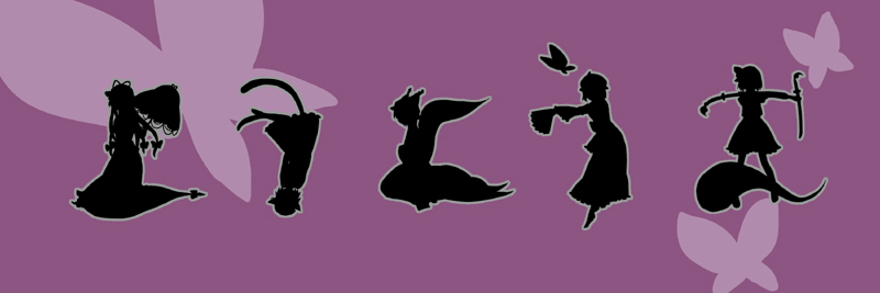 5girls bad_id bad_pixiv_id chen female_focus hitodama ica konpaku_youmu konpaku_youmu_(ghost) multiple_girls perfect_cherry_blossom saigyouji_yuyuko silhouette touhou translation_request yakumo_ran yakumo_yukari