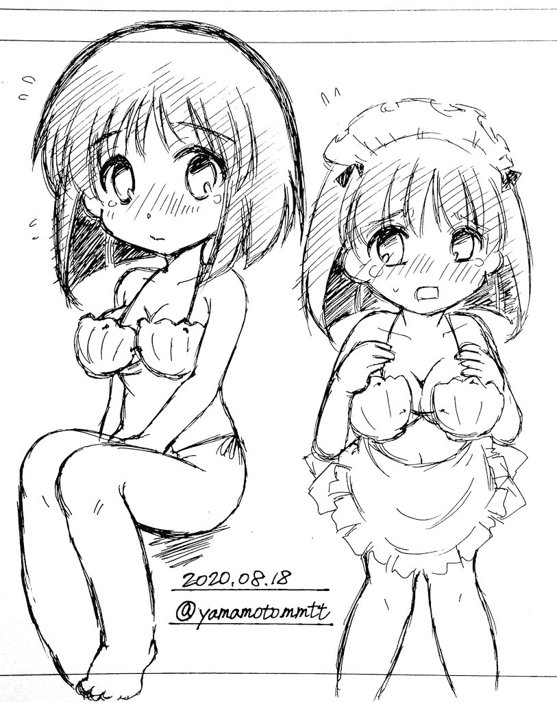 1girl alternate_costume bikini bikini_day blush breasts commentary_request dated girls_und_panzer gotou_moyoko signature swimsuit twitter_username yamamotommtt