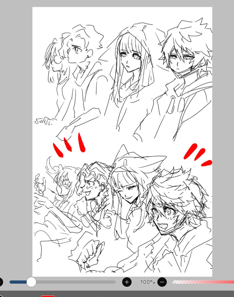 2boys 2girls animal_hood blunt_bangs cat_hood closed_mouth ear_piercing face_mask furesawa_tosai gaijin_4koma_(meme) glasses hime_cut hood kanade_rindo mask meme mouth_mask multiple_boys multiple_girls piercing round_eyewear sakurane_shoka scarf shin_subarashiki_kono_sekai squinting subarashiki_kono_sekai usui_nagi