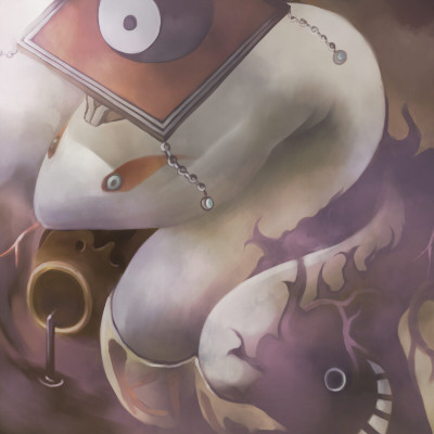 animal_focus chinese_clothes darkness demon evil_snake_lord grin guan_hat ikeya_(higumake) lowres mian_guan monster no_humans ragnarok_online smile snake third-party_source white_snake yin_yang yin_yang_print