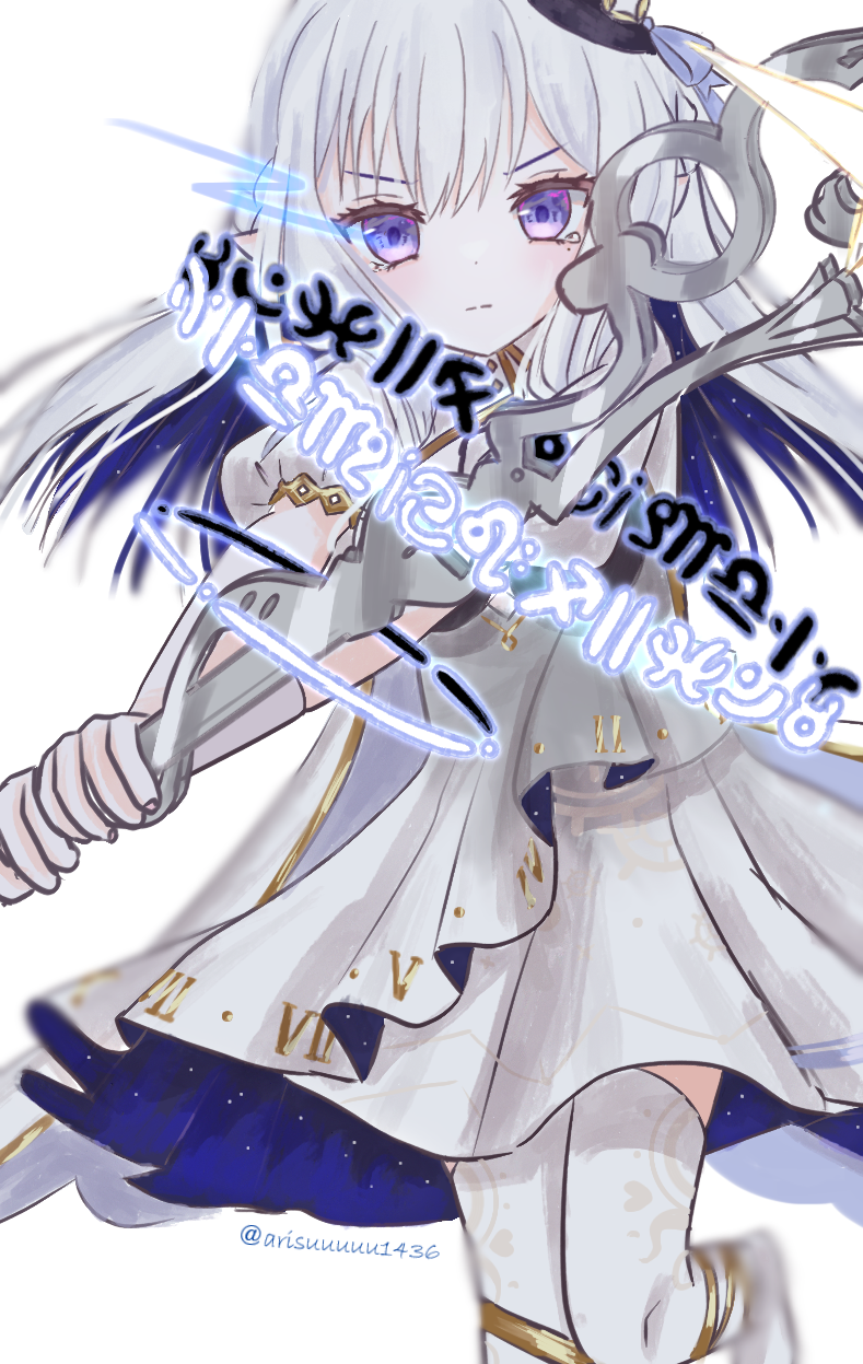 1girl arisuuuuu.1436 grey_hair highres ibispaint_(medium) long_hair nijisanji rhea_(virtuareal) tearing_up virtual_youtuber virtuareal white_hair