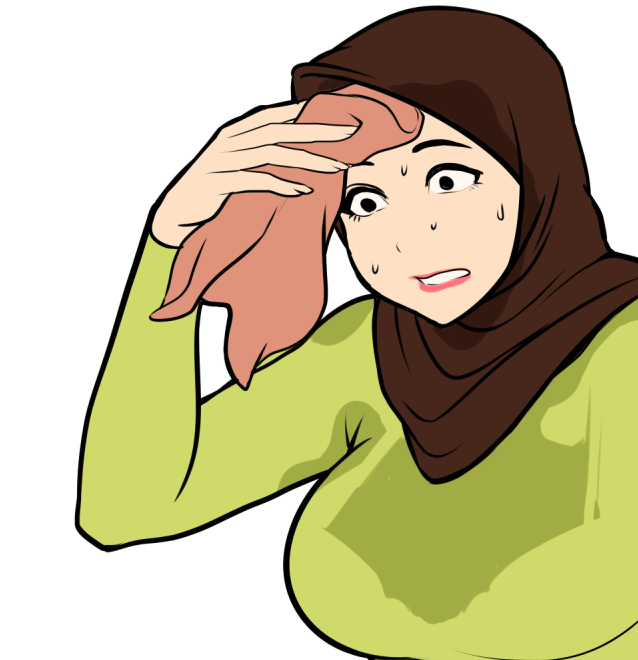 1girl hijab islam meme nigaw solo source_request sweat tagme