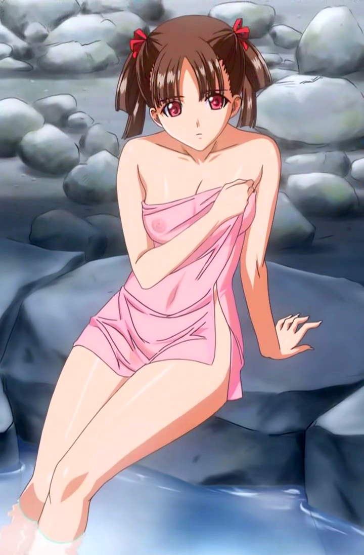00s anime_screenshot breasts brown_hair hairdressing kuroda_kazuya red_eyes see-through_clothes short_hair sora_no_iro_mizu_no_iro sorayama_natsume stitched third-party_edit