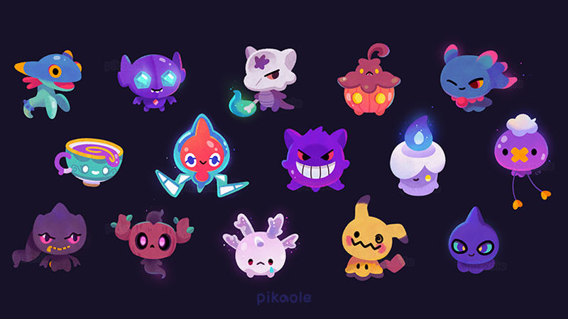 :&lt; alolan_form alolan_marowak banette black_background blue_eyes blue_fire blue_gemstone blue_sclera bone chibi closed_mouth colored_sclera dreepy drifloon fangs fire full_body galarian_corsola galarian_form game_freak gem gem_eyes gen_1_pokemon gen_2_pokemon gen_3_pokemon gen_4_pokemon gen_5_pokemon gen_6_pokemon gen_7_pokemon gen_8_pokemon gengar green_fire grin holding holding_bone litwick mimikyu misdreavus nintendo no_humans one_eye_closed open_mouth phantump pikaole pokemon pokemon_(creature) pokemon_focus pumpkaboo purple_eyes red_eyes rotom rotom_(normal) sharp_teeth shuppet simple_background sinistea smile teeth v-shaped_eyes white_eyes yellow_eyes yellow_pupils yellow_sclera