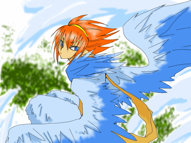 1girl anna_(legendz) female_focus harpy harpy_(legendz) legendz legendz_(creature) monster_girl pointy_ears short_hair solo