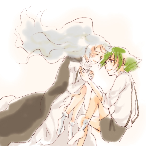 1boy 1girl couple iron_maiden_jeanne lyserg_diethel shaman_king