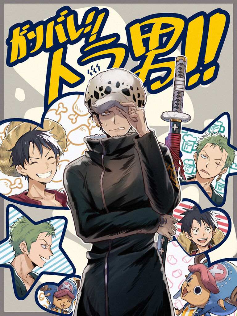 ^_^ ^o^ black_coat black_hair closed_eyes coat exasperation fur_hat ganbare!_nakamura-kun!! green_hair grin hand_on_headwear hat heart holding holding_sheath long_sleeves monkey_d._luffy one_eye_closed one_piece parody reindeer roronoa_zoro scar scar_across_eye scar_on_face sheath sheathed smile solo_focus star_(symbol) straw_hat sweatdrop tony_tony_chopper trafalgar_law winter_clothes winter_coat yellow_eyes yurichi_(artist)
