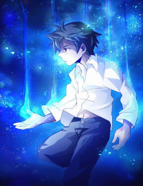 1boy black_hair corpse_party corpse_party_(pc-98) corpse_party_if ghost mochida_satoshi mochida_satoshi_(pc-98) rokuhara school_uniform short_hair solo