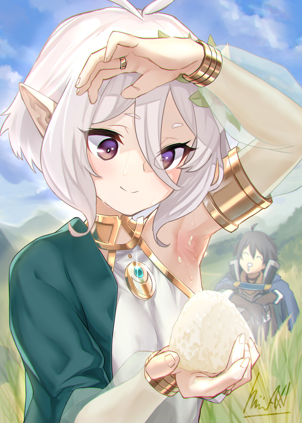 Rice clings to Kokkoros arm