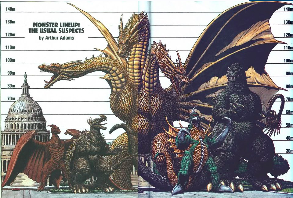 alien amputee anguirus arthur_adams chart conjoined cyborg destroy_all_monsters dinosaur dragon giant giant_monster gigan godzilla godzilla_(series) godzilla_raids_again godzilla_vs._gigan godzilla_vs._king_ghidorah height_chart height_difference hydra kaiju king_ghidorah monster multiple_heads muscular muscular_male no_humans official_art pectorals prosthesis prosthetic_arm real_world_location rodan rodan_(movie) saw scan size_chart size_comparison size_difference toho united_states_capitol washington_d.c.