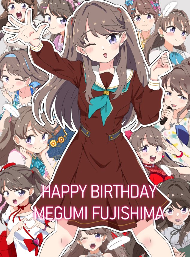 3girls ;d aqua_neckerchief bare_shoulders braid brown_dress brown_hair collage commentary_request dakishimeru_hanabira do!_do!_do!_(love_live!) dream_believers dress earrings fanfare!!!_(love_live!) fujishima_megumi half_up_braid happy_shijo_shugi! hasu_no_sora_school_uniform heart heart_earrings identity_(love_live!) japanese_clothes jewelry kanzaki_gou kimono link!_like!_love_live! link_to_the_future_(love_live!) long_hair long_sleeves love_live! medium_dress milk_(love_live!) mira-cra_park! miracreation/elegance multiple_girls multiple_views natsumeki_pain neckerchief official_alternate_costume one_eye_closed open_mouth orange_kimono pleated_dress purple_eyes sailor_collar sailor_dress school_uniform side_braid smile tsubasa_la_liberte two_side_up v-shaped_eyebrows virtual_youtuber white_sailor_collar winter_uniform