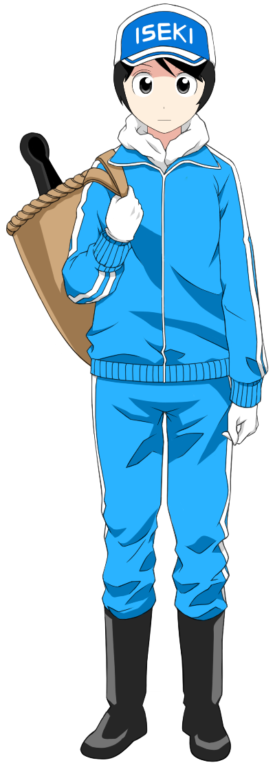 1girl basket black_hair boots female_focus gloves hiwatari looking_at_viewer serious shimau short_hair simple_background solo standing towel track_suit white_background yotsubato!
