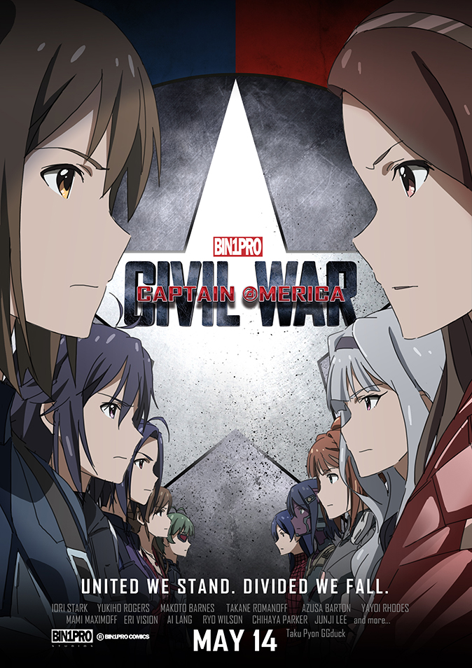 6+girls akizuki_ryo alternate_costume antenna_hair black_widow black_widow_(cosplay) blue_hair brown_hair captain_america captain_america:_civil_war captain_america_(cosplay) captain_america_(series) captain_america_civil_war character_name closed_mouth colored_skin copyright_name cosplay dated eye_contact from_side frown futami_mami goggles green_hair grey_hair group_picture group_profile hagiwara_yukiho hairband hawkeye_(marvel) hawkeye_(marvel)_(cosplay) idolmaster idolmaster_(classic) idolmaster_dearly_stars iron_man iron_man_(cosplay) kikuchi_makoto kisaragi_chihaya light_frown lineup long_hair looking_at_another marvel marvel_cinematic_universe minase_iori miura_azusa mizutani_eri multiple_girls opposing_sides parody poster_(medium) profile purple_eyes purple_skin red_eyes scarlet_witch scarlet_witch_(cosplay) shijou_takane spider-man spider-man_(cosplay) star_(symbol) takatsuki_yayoi taku1122 the_falcon the_falcon_(cosplay) title_parody vision_(marvel) vision_(marvel)_(cosplay) war_machine war_machine_(cosplay) winter_soldier winter_soldier_(cosplay) yellow_eyes
