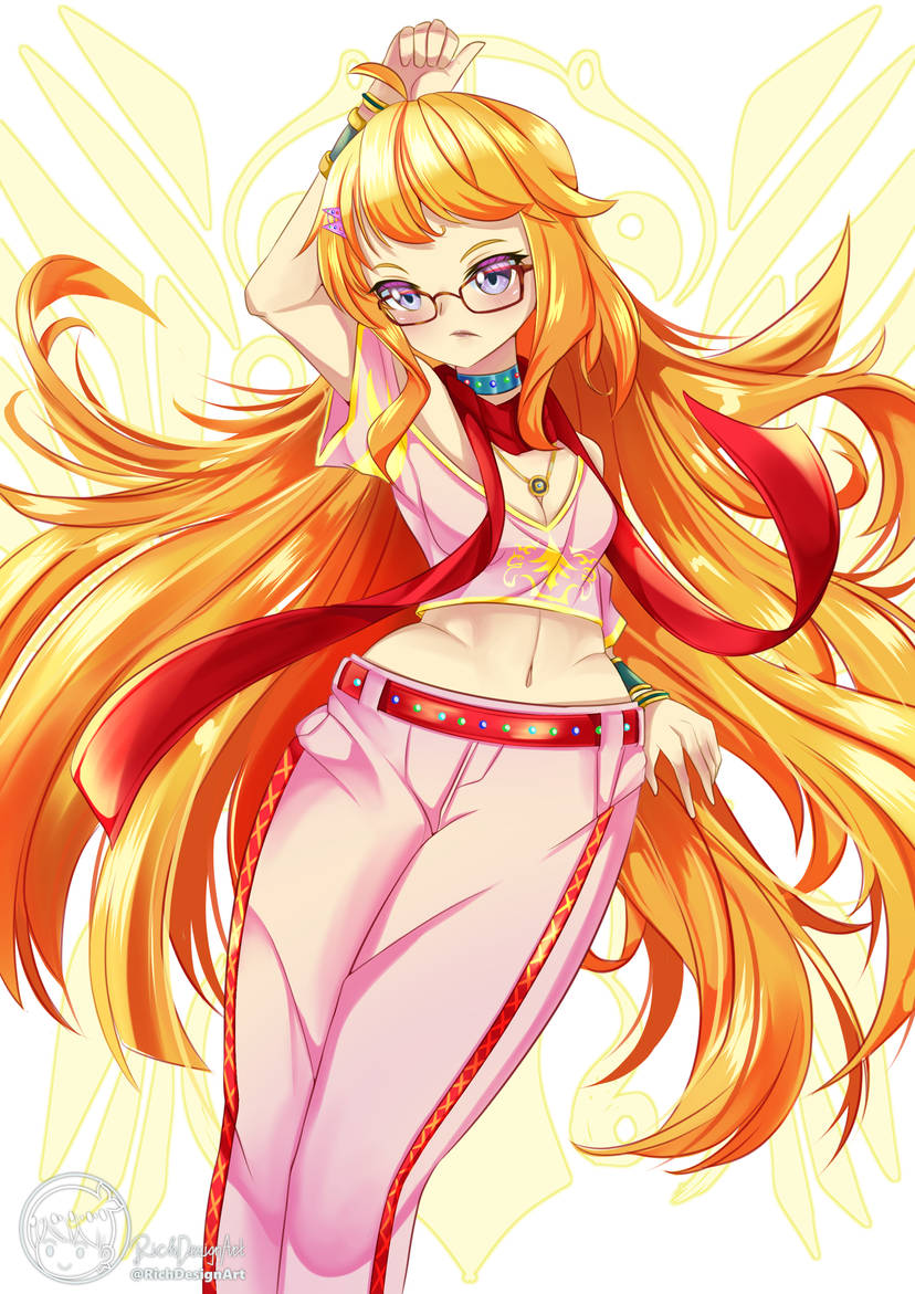 1girl absurdly_long_hair alternate_design angel bayonetta_(series) bayonetta_1 blue_eyes divine_being divine_entity flat_chest humanization jubileus_(bayonetta) long_hair non-web_source richdesignart777 very_long_hair