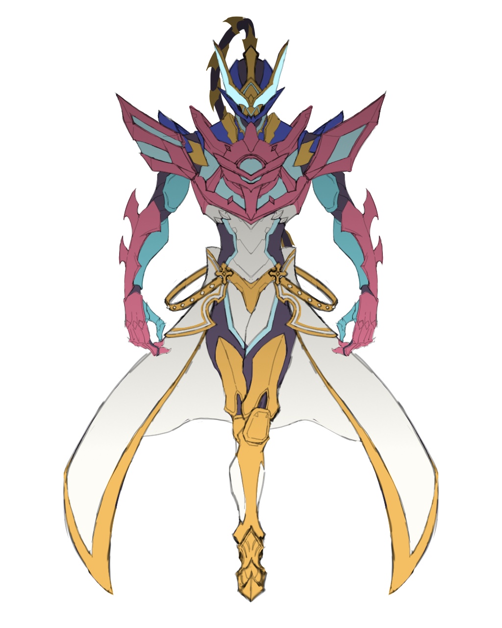 1boy armor armored_boots armored_gloves bat_(animal) blue_eyes blue_headwear boots brother_and_sister brothers coat cobra_(animal) fusion gloves helmet highres igarashi_vistamp kamen_rider kamen_rider_igarashi kamen_rider_jeanne kamen_rider_live kamen_rider_revi kamen_rider_revice kamen_rider_revice:battle_familia pink_armor pink_gloves ponytail sharp_teeth siblings stylistic teeth thigh_boots tokusatsu tongzhen_ganfan tyrannosaurus_rex vest waistcoat white_coat yellow_boots