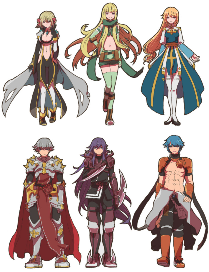 3boys 3girls arch_bishop_(ragnarok_online) arm_blade armor armored_boots bad_id belt black_bodysuit black_gloves black_pants black_shoes blonde_hair blue_dress blue_hair bodysuit boots breastplate breasts brown_belt brown_boots cape cecil_damon cleavage cleavage_cutout closed_mouth clothing_cutout coat commentary_request crop_top cross cross_of_prontera dress eremes_guile expressionless fingerless_gloves flat_chest frilled_thighhighs frills front_slit full_body gauntlets gloves green_gloves green_scarf green_shorts green_thighhighs green_tube_top grey_coat grey_hair grey_jumpsuit guillotine_cross_(ragnarok_online) hair_ribbon howard_alt-eisen juliet_sleeves jumpsuit jumpsuit_around_waist kathryne_keyron lala_(sputnik) large_breasts leg_armor long_hair long_sleeves looking_at_viewer margaretha_sorin mechanic_(ragnarok_online) medium_breasts midriff multiple_boys multiple_girls navel open_clothes open_coat open_mouth pants pauldrons puffy_sleeves purple_hair ragnarok_online ranger_(ragnarok_online) red_armor red_cape red_ribbon red_tabard ribbon rune_knight_(ragnarok_online) sash scarf seyren_windsor shoes short_hair shorts shoulder_armor shrug_(clothing) simple_background smile spiked_pauldrons standing strapless suspenders tabard thighhighs tube_top two-tone_dress vambraces warlock_(ragnarok_online) weapon white_background white_dress white_thighhighs yellow_sash