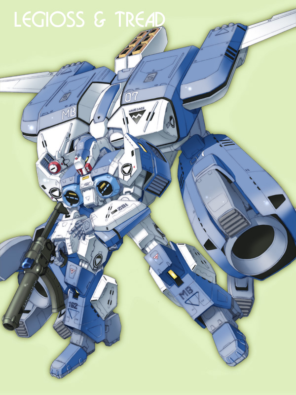 character_name commentary_request gattai gerwalk gunpod kikou_souseiki_mospeada kimizuka_aoi legioss mars_base_(kikou_souseiki_mospeada) mecha mecha_focus missile_pod mospeada no_humans robot roundel science_fiction tread