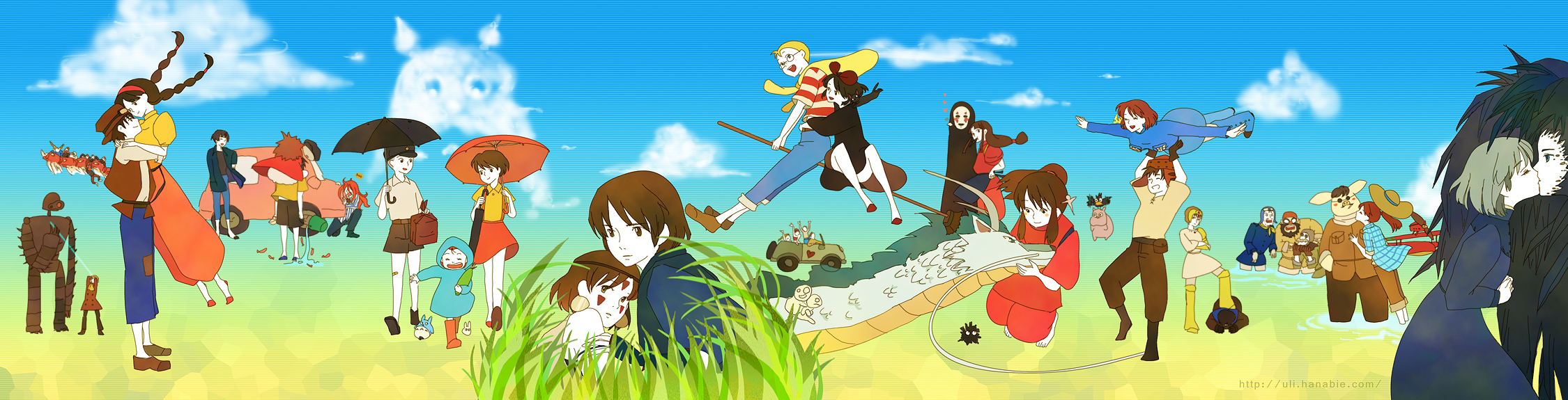 00s 1980s_(style) 1990s_(style) 6+boys 6+girls aircraft airplane ashitaka bad_id bad_pixiv_id beam braid brown_hair bucket car child colored_skin company_connection crossover donald_curtis dragon earrings facepaint facial_mark fio_piccolo fujimoto gake_no_ue_no_ponyo glasses hakama hakama_skirt haku hat heart highres howl howl_pendragon howl_no_ugoku_shiro japanese_clothes jewelry jiji_(aardvark) kaonashi kaze_no_tani_no_nausicaa kiki_(majo_no_takkyuubin) kiss kodama kurenai_no_buta kusakabe_mei kusakabe_satsuki kushana laputa_robot lin_(sen_to_chihiro_no_kamikakushi) lisa_(ponyo) long_image majo_no_takkyuubin mamma_aiuto_gang miyazaki_hayao mononoke_hime motor_vehicle multiple_boys multiple_girls muska nausicaa ogino_chihiro oldschool oogaki_kanta pazu porco_rosso_(character) retro_artstyle rin_(chihiro) san_(mononoke_hime) savoia_s.21 sen_to_chihiro_no_kamikakushi sheeta short_hair skirt sophie sophie_hatter straw_hat studio_ghibli susuwatari tenkuu_no_shiro_laputa teto_(nausicaa) tombo_(majo_no_takkyuubin) tonari_no_totoro totoro twin_braids uli umbrella white_skin wide_image