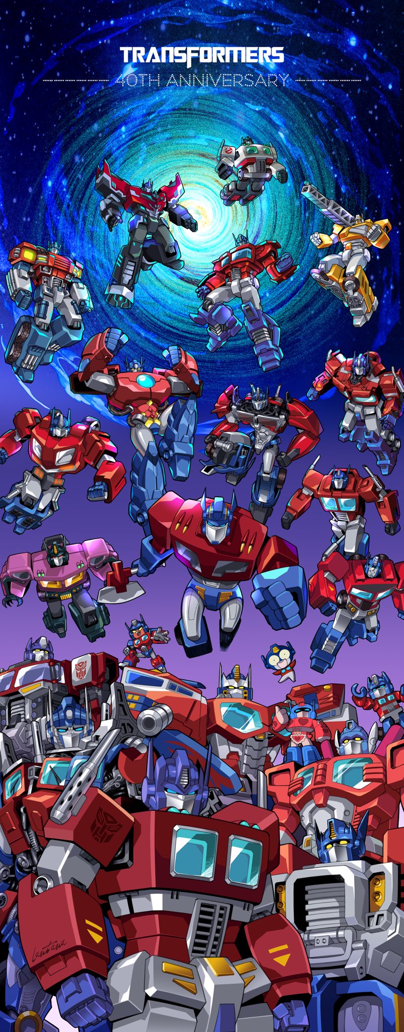 angry_birds anniversary annotation_request autobot bumblebee_(film) clenched_hands commentary copyright_name english_commentary fire_convoy ghostbusters highres in-franchise_crossover kre-o lantana0_0 lego_minifig mecha mecha_focus multiple_persona no_humans optimus_prime optimus_prime_(animated) optimus_prime_(earthspark) optimus_prime_(shattered_glass) optimus_prime_(transformers_prime) partially_annotated purple_eyes red_(angry_birds) robot science_fiction the_transformers_(idw) transformers transformers:_earthspark transformers:_generation_1 transformers:_robots_in_disguise_(2015) transformers:_the_war_within transformers:_war_for_cybertron transformers_(live_action) transformers_animated transformers_armada transformers_cybertron transformers_energon transformers_prime transformers_unicron_trilogy yellow_eyes