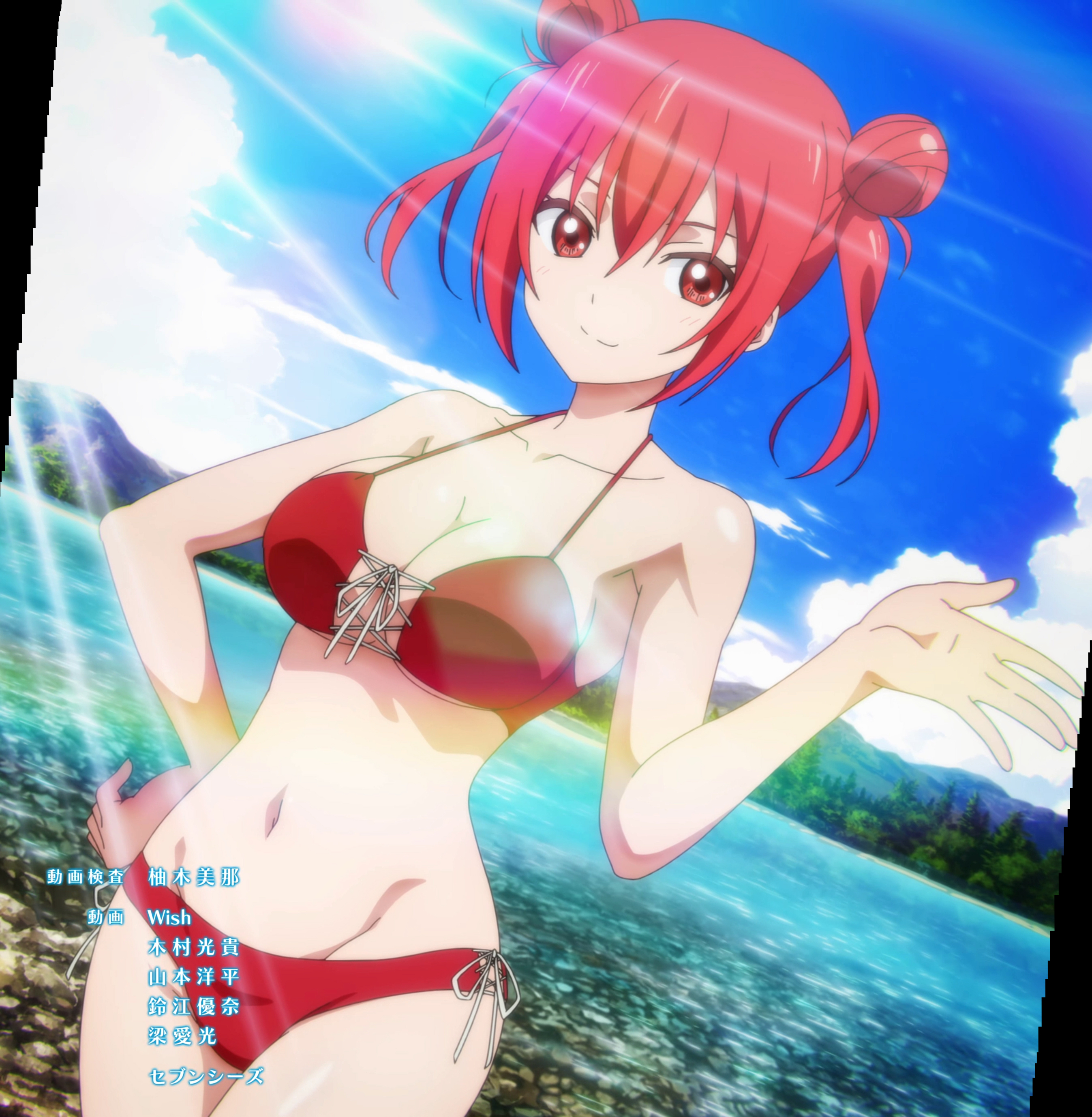 Rule 34 Dev - 1girl amelia_rose ass bra breasts cleavage fitting_room  highres hyouken_no_majutsushi_ga_sekai_wo_suberu large_breasts long_hair  medium_breasts mirror red_eyes red_hair reflection solo stitched  third-party_edit underwear|8666609