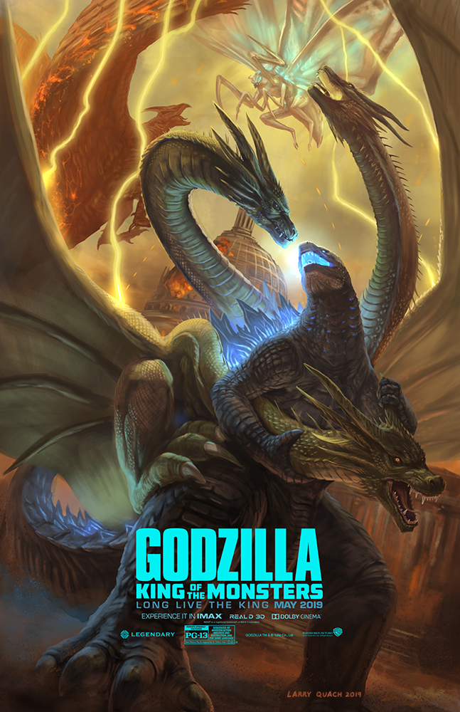 alien apocalypse battle bioluminescence blue_eyes breath_weapon breathing_lightning bug butterfly city claws cloud cloudy_sky conjoined creature destruction dinosaur dragon dragon_horns dragon_tail dragon_wings electricity elemental_(creature) embers energy epic explosion fangs fire fire_elemental glowing glowing_eyes godzilla godzilla:_king_of_the_monsters godzilla_(monsterverse) godzilla_(series) grabbing holding_detached_head horns hydra insect insect_wings kaiju king_ghidorah king_ghidorah_(monsterverse) oversized_wings larry_quach lava legendary_pictures lightning long_legs monster monsterverse moth mothra mothra_(monsterverse) movie_poster multiple_heads multiple_tails no_humans open_mouth orange_eyes pterosaur real_world_location rodan rodan_(monsterverse) scales science_fiction sharp_teeth sky slit_pupils spikes tail teeth title toho tokusatsu united_states_capitol washington_d.c. western_dragon white_house wings