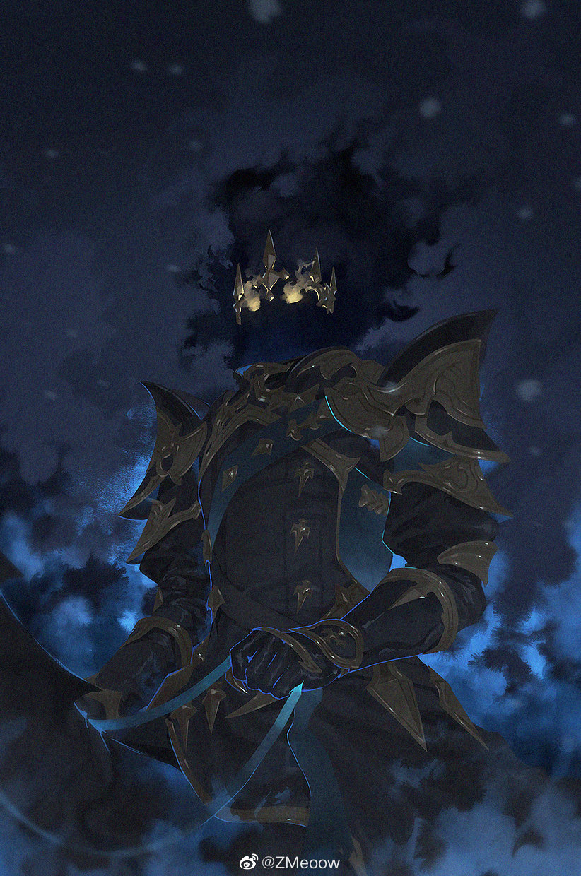 1other ambiguous_gender armor chinese_commentary commentary_request covered_mouth cowboy_shot dark_knight_(final_fantasy) eye_trail film_grain final_fantasy final_fantasy_xiv fray_myste from_below full_armor gauntlets glowing glowing_eyes helm helmet highres holding holding_reins horseback_riding light_trail night outdoors pauldrons reins riding shoulder_armor sitting smoke solo watermark weibo_watermark yellow_eyes zmeoow