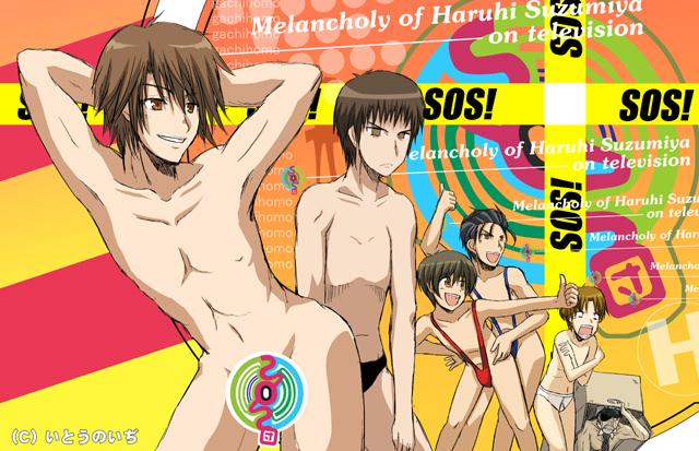 6+boys arakawa_(suzumiya_haruhi) artist_request black_male_swimwear black_swim_briefs blue_male_swimwear box briefs broccoli_(company) cardboard_box censored clothed_male_nude_male computer_club_president_(suzumiya_haruhi) downtown_no_gottsu_ee_kanji ga_rune_pose galaxy_angel galaxy_angel_rune jpeg_artifacts koizumi_itsuki kunikida_(suzumiya_haruhi) kyon male_focus male_swimwear male_underwear metal_gear_(series) metal_gear_solid multiple_boys novelty_censor nude old_snake panties parody red_male_swimwear senior slingshot_swimsuit snake solid_snake suzumiya_haruhi_no_yuuutsu swim_briefs swimsuit taniguchi_(suzumiya_haruhi) thong topless_male underwear white_briefs white_male_underwear