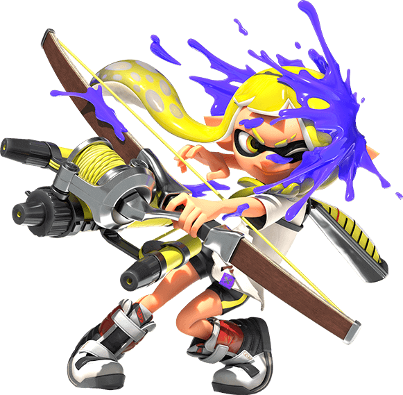 1girl 3d bare_arms bike_shorts blonde_hair boots braid eye_mask eyebrow_cut full_body gradient_hair grey_boots holding holding_weapon ink_tank_(splatoon) inkling inkling_girl inkling_player_character leaning_to_the_side long_hair looking_to_the_side multicolored_hair nintendo official_art paint_splatter paint_splatter_on_face shirt short_eyebrows short_hair_with_long_locks side_braid sidelocks smile solo splatoon_(series) splatoon_3 spotted_hair standing suction_cups t-shirt tentacle_hair thick_eyebrows transparent_background tri-stringer_(splatoon) two-tone_hair v-shaped_eyebrows veronika_(splatoon) weapon white_shirt yellow_eyes