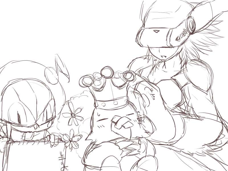 covered_eyes crown delumon digimon digimon_(creature) fusion helmet long_ears mask silphymon sirenmon