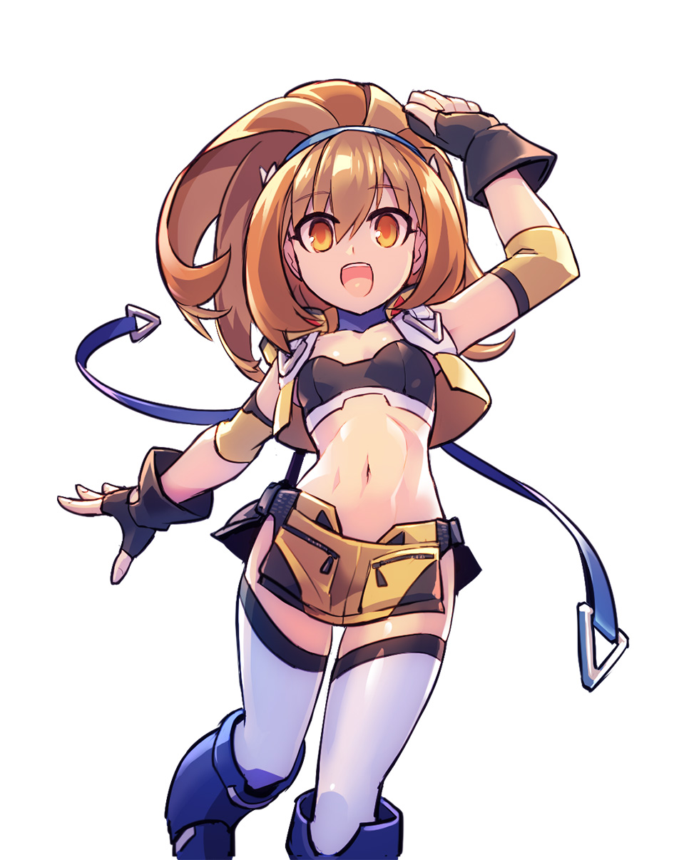 1girl azure_striker_gunvolt gunvolt_chronicles_luminous_avenger_ix highres kohaku_(gunvolt) official_art smile tagme