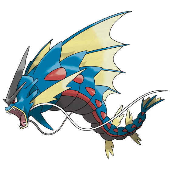 animal_focus artist_request check_artist fangs from_side full_body gen_1_pokemon gyarados mega_gyarados mega_pokemon nintendo no_humans official_art open_mouth pokemon pokemon_(creature) pokemon_focus pokemon_xy red_eyes solo sugimori_ken third-party_source transparent_background v-shaped_eyes