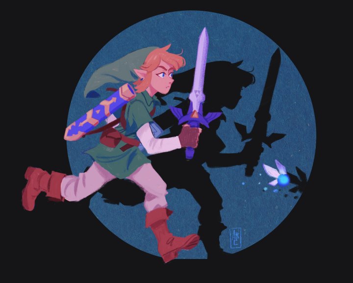 13throbot blonde_hair blue_eyes boots fairy hat link master_sword navi nintendo parody pointy_ears scabbard sheath the_legend_of_zelda the_legend_of_zelda:_ocarina_of_time tintin tunic