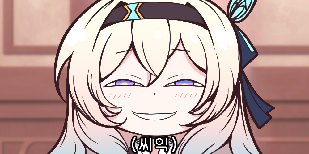 1girl anya&#039;s_heh_face_(meme) black_hairband blush electronduck firefly_(honkai:_star_rail) grey_hair hair_between_eyes hair_ornament hair_ribbon hairband honkai:_star_rail honkai_(series) meme open_mouth ribbon smile squinting