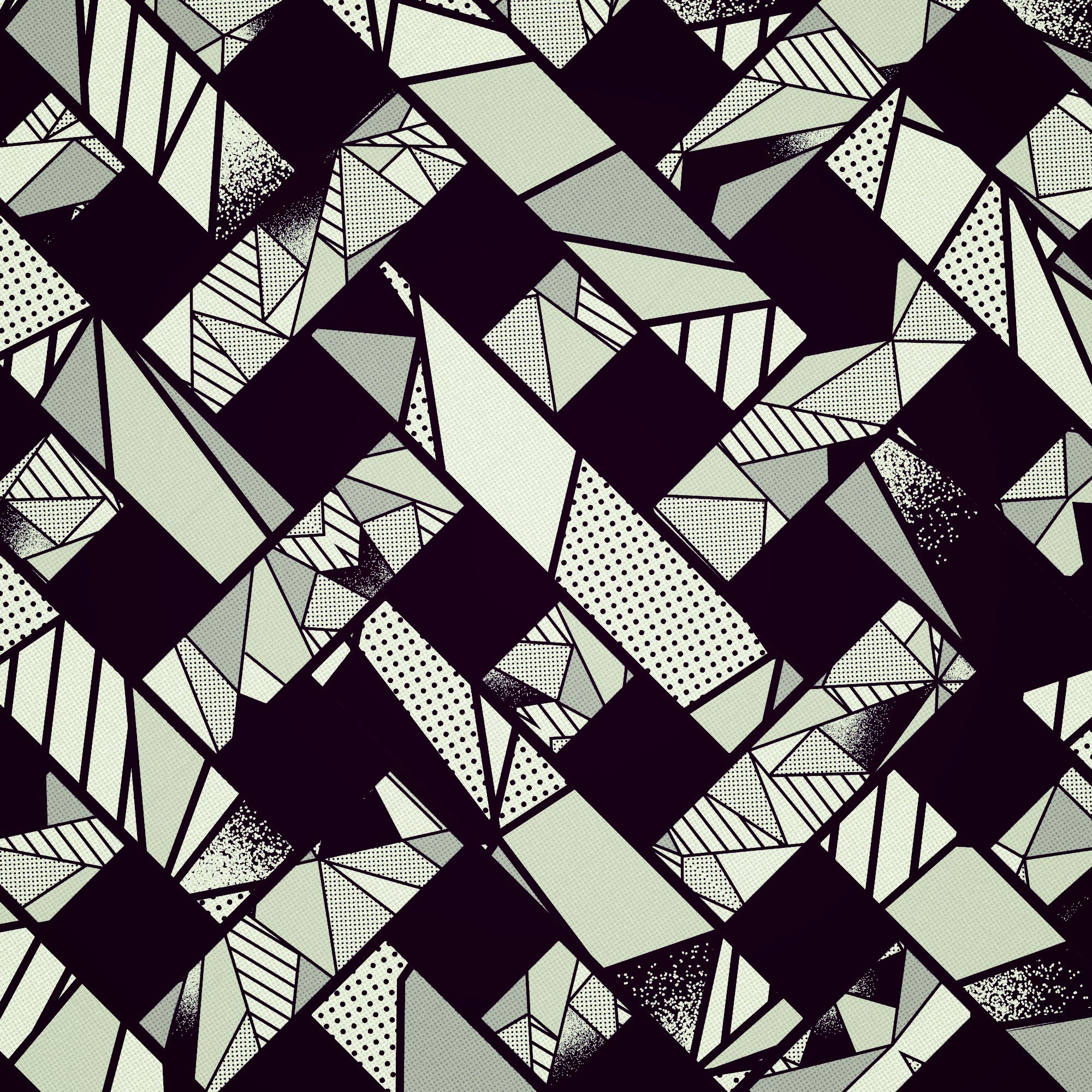 abstract black_background commentary_request greek_commentary halftone highres lattice machigami_yoh monochrome no_humans original