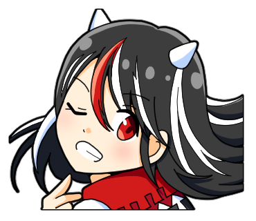 1girl cone_horns dress grin horns kijin_seija lowres one_eye_closed red_eyes small_horns smile tatsu_toyoyo touhou white_dress white_horns wild_and_horned_hermit
